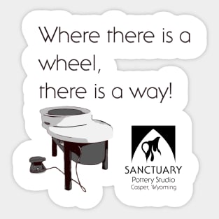 Sanctuary Pottery Studio Wheel Way Sticker